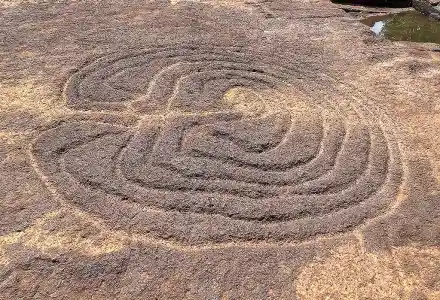 Petroglyph Labyrinth in Goa, India